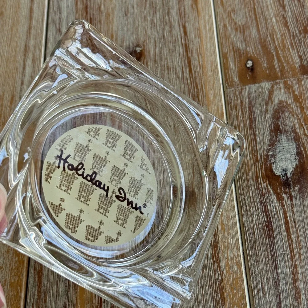 Vintage Holiday Inn Glass Ashtray